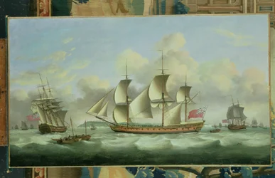 Tre Fregate Britanniche al Largo, 1782